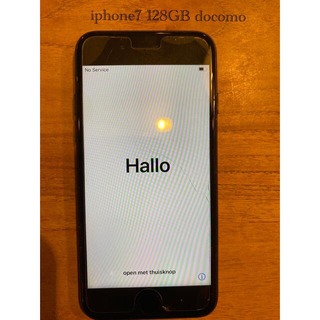 エヌティティドコモ(NTTdocomo)のiphone7 docomo 128GB ジェットブラック  (スマートフォン本体)