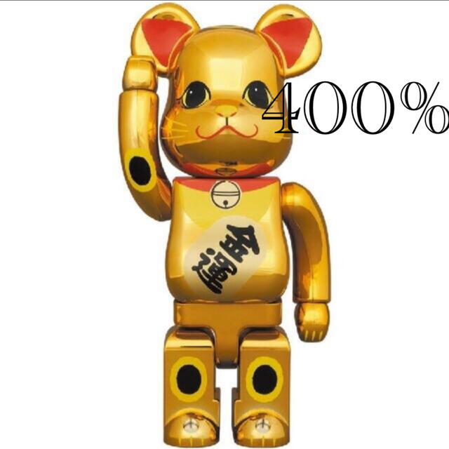 BE@RBRICK 招き猫 金運 金メッキ 参 400％