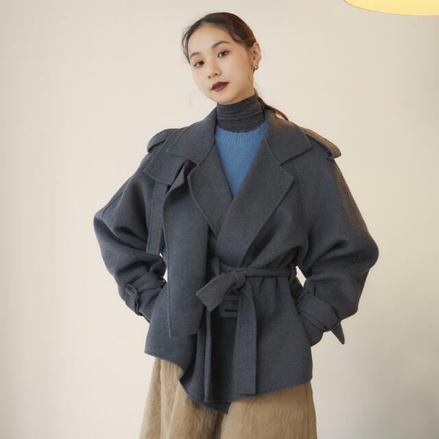 RANDEBOO Half trench wool coat(Gray)