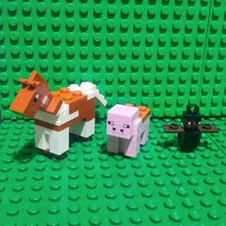 レゴ(Lego)のLEGO レゴ マインクラフト 動物セット 馬 コウモリ ブタ(その他)