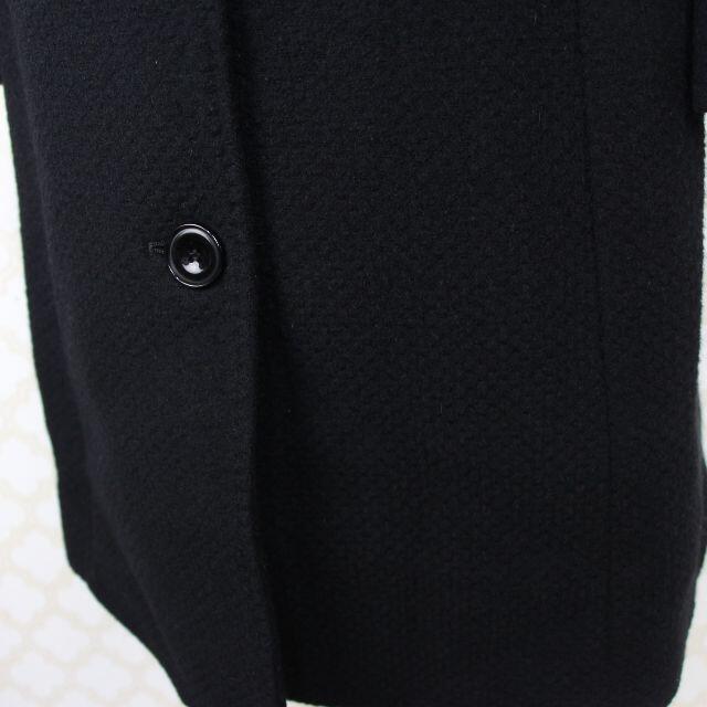 NEWYORKER(ニューヨーカー)のニューヨーカー　コート　ウール　アンゴラ　9　M　黒  レディースのジャケット/アウター(ロングコート)の商品写真