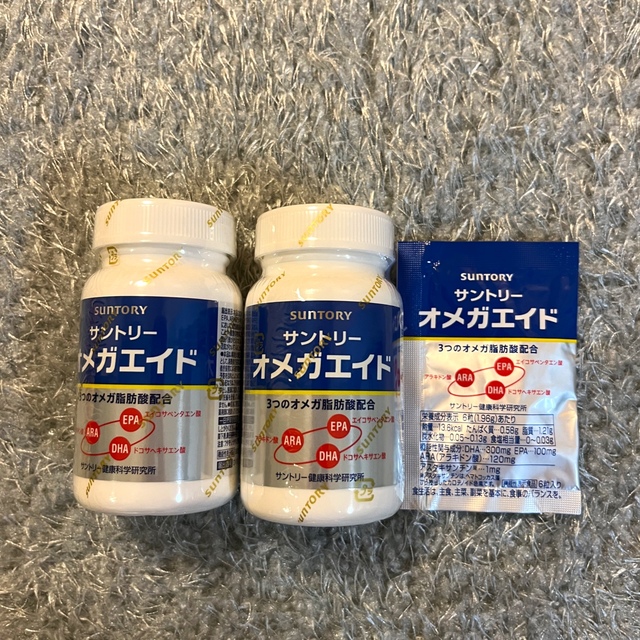 サントリー オメガエイド180粒✖️２個➕サンプル１個 人気の贈り物が 40.0%割引