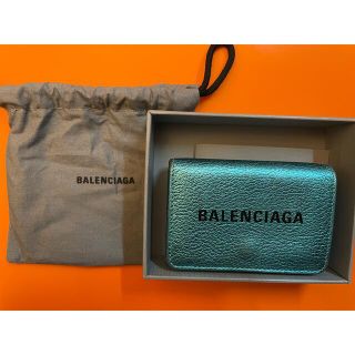 バレンシアガ(Balenciaga)のBALENCIAGA 三つ折財布 激レア メタリックブルー(財布)