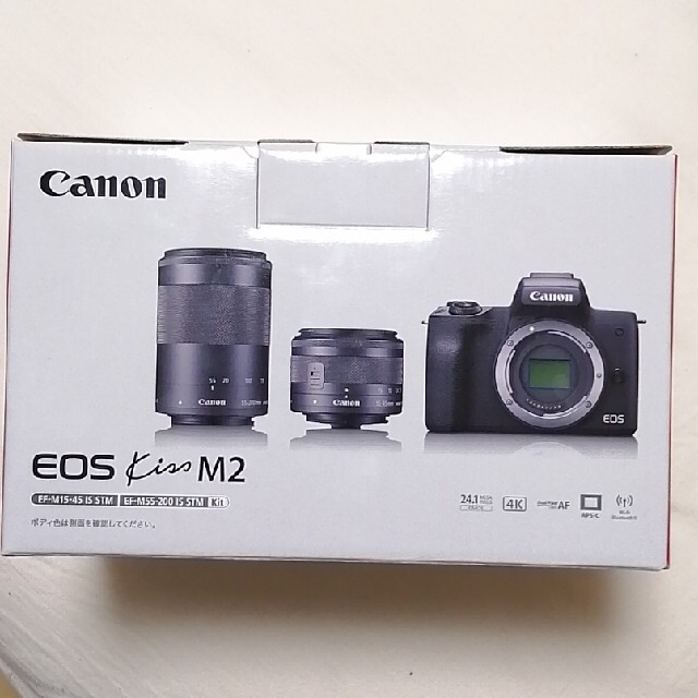 品質が Canon - EOS Kiss M2 ダブルズームキット [ホワイト] デジタル