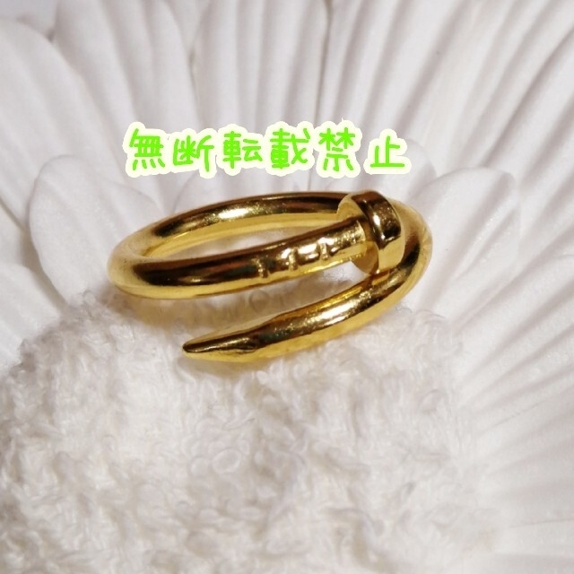 指輪♪ユニセックス　一本釘　シンプル　リング　韓国　可愛い レディースのアクセサリー(リング(指輪))の商品写真