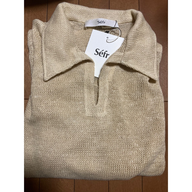 Jil Sander(ジルサンダー)の【新品】Sefr メイト オープンカラー リネンショートスリーブセーター メンズのトップス(シャツ)の商品写真