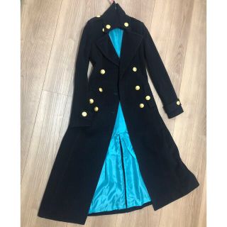 【美品】 SLY 安室奈美恵 着用 ベビドンコート カシミヤ 金ボタン ブラック