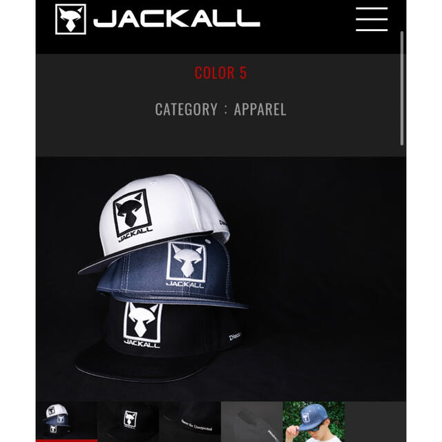 JACKALL(ジャッカル)のジャッカル スクエアロゴ フラットキャップ cap デニム メンズの帽子(キャップ)の商品写真