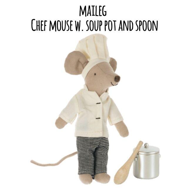 【Maileg】 シェフマウス スープポットとスプーンセット