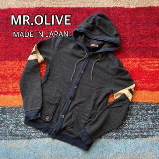 ミスターオリーブ(Mr.OLIVE)のMR.OLIVE ミスターオリーブ パーカー付き カーディガン 日本製(パーカー)