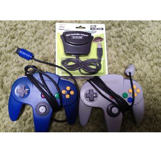 ニンテンドウ64(NINTENDO 64)のNintendo64コントローラー adapter メイフラッシュUSB(その他)