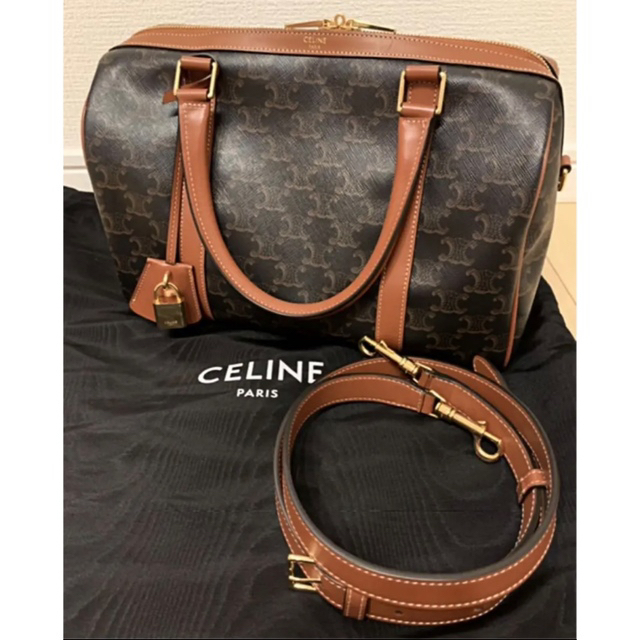 celine(セリーヌ)のrie様専用✨セリーヌ ボストンバッグ トリオンフキャンバス タン レディースのバッグ(ボストンバッグ)の商品写真