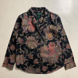 ラルフローレン(Ralph Lauren)のラルフローレン　正規品　長袖シャツ　花柄　オープンカラー　美品(シャツ)