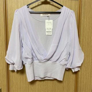 ミッシュマッシュ(MISCH MASCH)の新品タグ付☆定価5,390円MISCH MASCH シフォン風トップス(カットソー(長袖/七分))