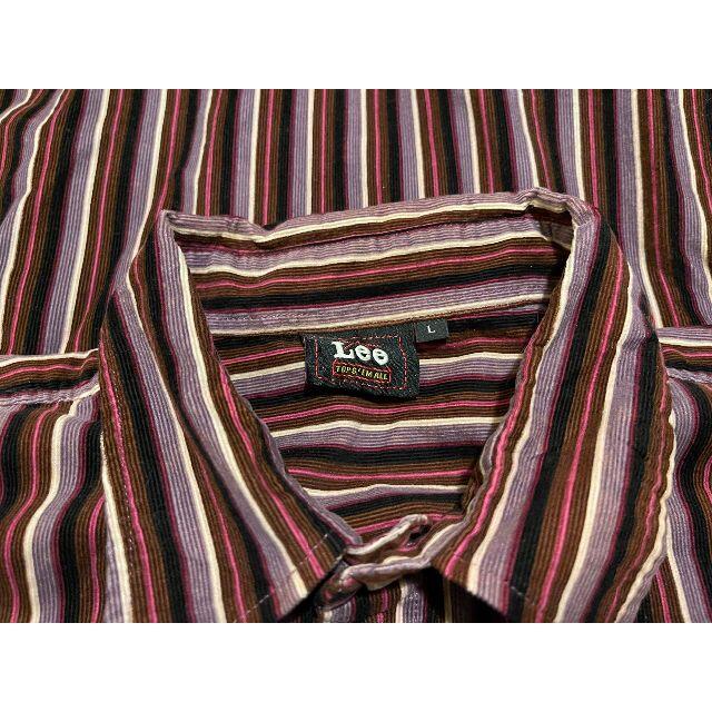 Levi's(リーバイス)のLee Vintage ストライプシャツ アメカジ バーガンディ メンズのトップス(Tシャツ/カットソー(半袖/袖なし))の商品写真