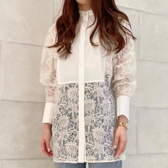 定価¥24200【新品】芳根京子さん着用❣️LOVELESS レースコンビシャツ