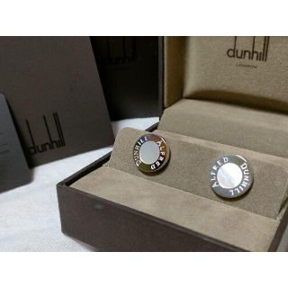 ダンヒル(Dunhill)の正規未レア アルフレッドダンヒル シェル×SV925 ロゴラウンドカフス 付属有(カフリンクス)