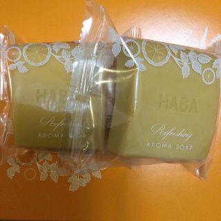 ハーバー(HABA)のHABA アロマ  いやしの石けん フルーツ園  絹泡石鹸100g 2個セット(洗顔料)