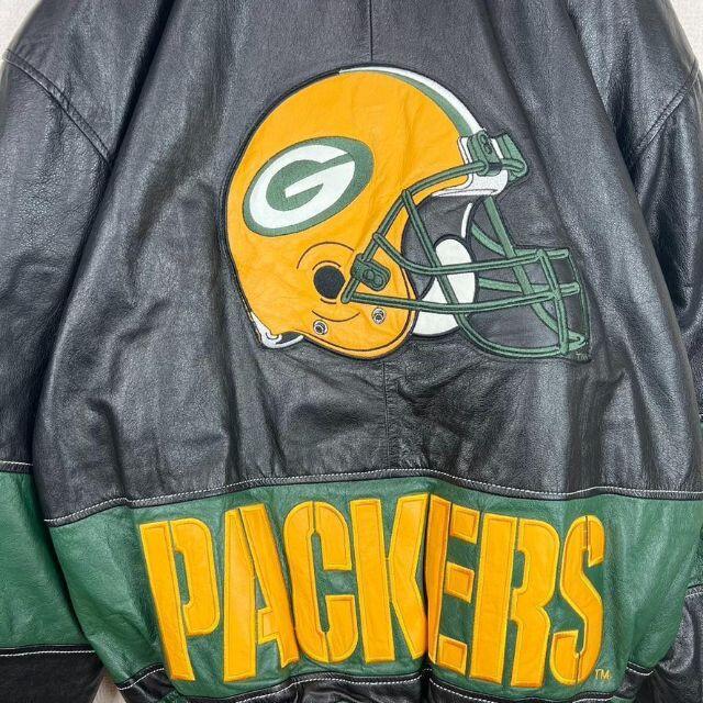【90年代当時物】入手困難NFL パッカーズ 本革 レザージャケット 革ジャン