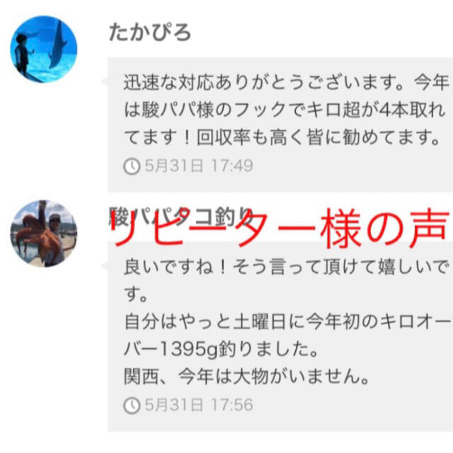 タコ釣り用・駿パパ仕様タコエギ針20本・硬質鉄線製1.6mm スポーツ/アウトドアのフィッシング(ルアー用品)の商品写真