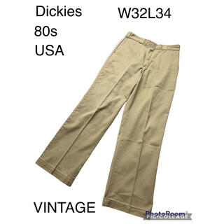 ディッキーズ(Dickies)のDickies ディッキーズ　USA 80s ワークパンツ　ビンテージ　タロン(ワークパンツ/カーゴパンツ)