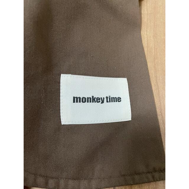 【M】monkey time ガングラブチェック スリム ウールパンツ ブラウン 2