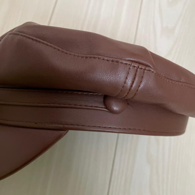 ANAP(アナップ)の⑱ANAP レザー キャスケット ブラウン レディースの帽子(キャスケット)の商品写真