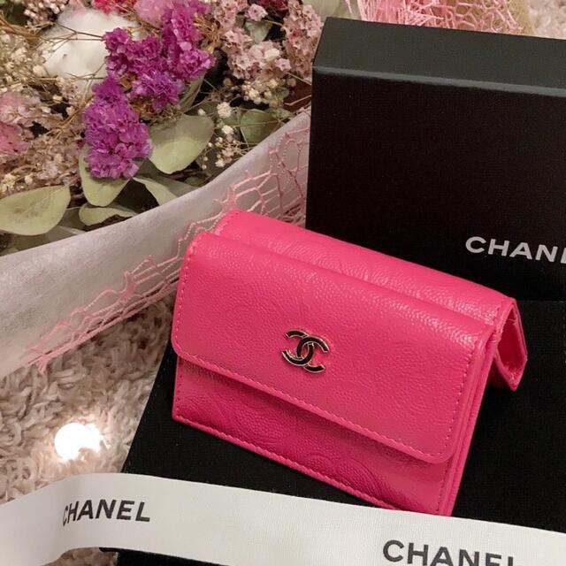 週末限定価格【希少デザイン♡カメリア】CHANEL  ミニウォレット