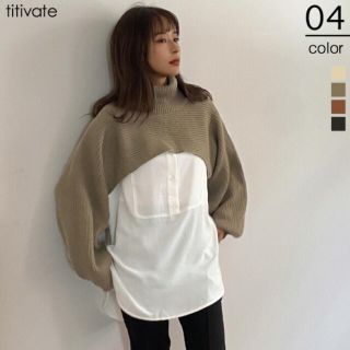 ティティベイト(titivate)のtitivate タートルネックベリーショート丈ニット(ニット/セーター)