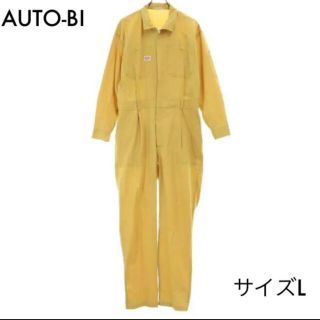 オートバイ 長袖ツナギ L イエロー 作業着 AUTO-BI 作業服(その他)