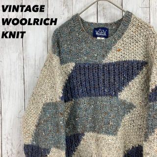 ウールリッチ(WOOLRICH)の【好配色】ビンテージWOOLRICHウールリッチジャガードニットセーターM男女.(ニット/セーター)