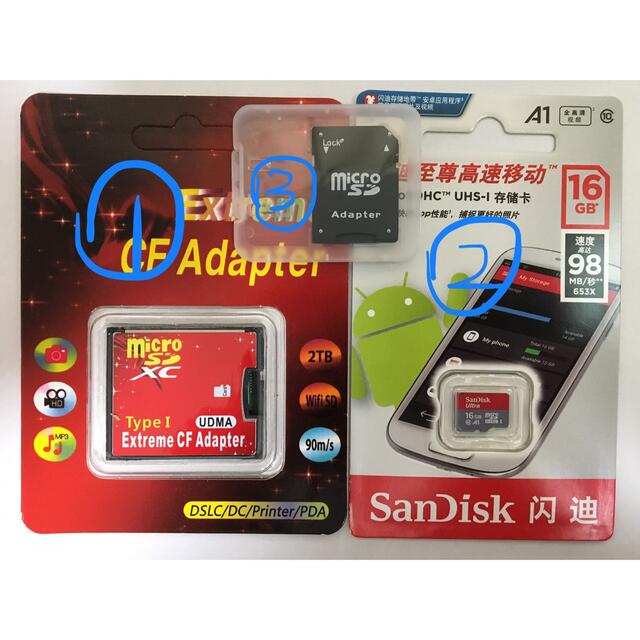 最大82%オフ! CFカード 16GBセット Micro SDHCカード SDカード変換アダプタ
