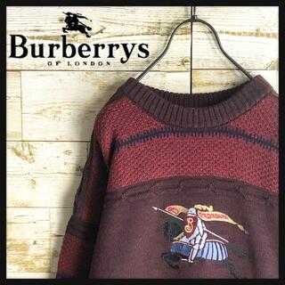 驚きの値段】 Burberry London ニット メンズセーター 赤 England 