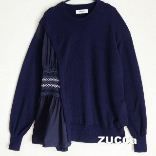 ズッカ(ZUCCa)の【Zucca】ズッカ Embroidery エンブロイダリー 別布切替 ニット(ニット/セーター)