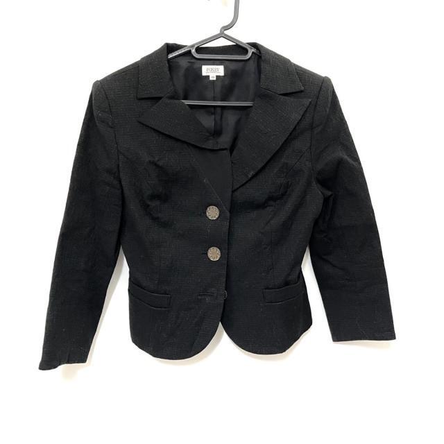 FOXEYフォクシージャケット黒美品定価10万円 | www.jarussi.com.br