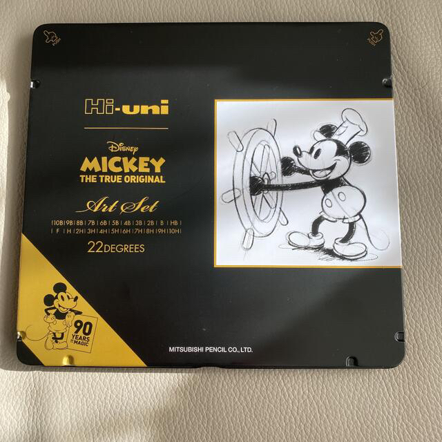 Disney(ディズニー)のミッキーマウス 90周年記念　ハイユニ鉛筆 アートセット エンタメ/ホビーのアート用品(鉛筆)の商品写真