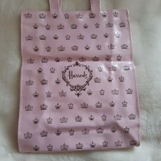 ハロッズ(Harrods)のHarrods　ハロッズ　トートバッグ　エナメル　ピンク　王冠　ティアラ(トートバッグ)