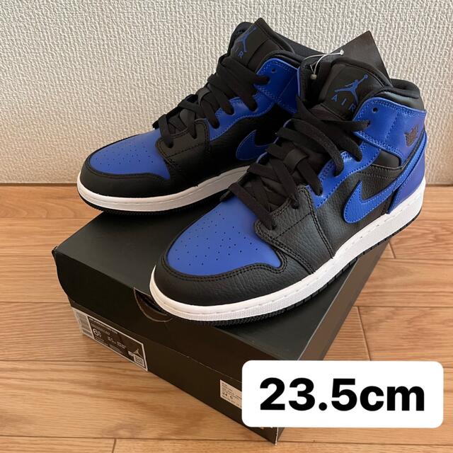 554724-068カラーNIKE JORDAN1 mid ナイキ　ハイパーロイヤル　23.5cm