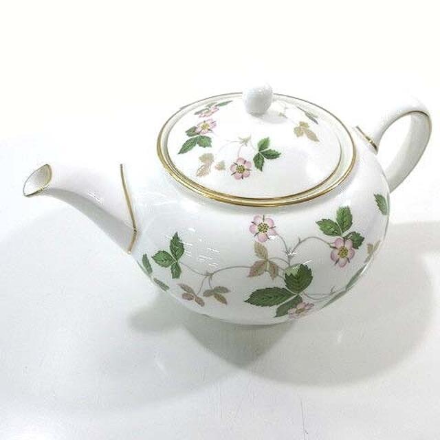 WEDGWOOD(ウェッジウッド)のウェッジウッド ティーポット お茶 いちご ワイルドストロベリー ボーンチャイナ エンタメ/ホビーの美術品/アンティーク(陶芸)の商品写真