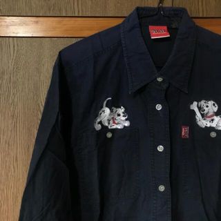 ディズニー(Disney)のDisney 101匹わんちゃん　ネイビー　シャツ　  Size：L(シャツ)