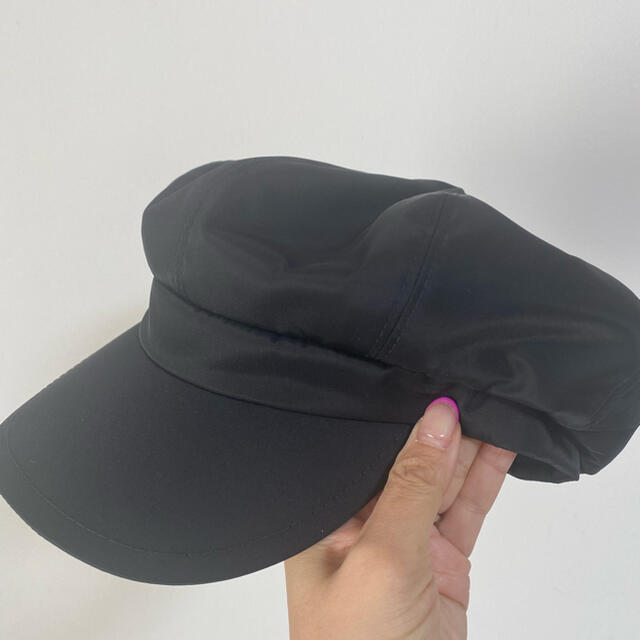 通常在庫品 【美品】プラダ キャスケット 帽子 ナイロン ブラック M