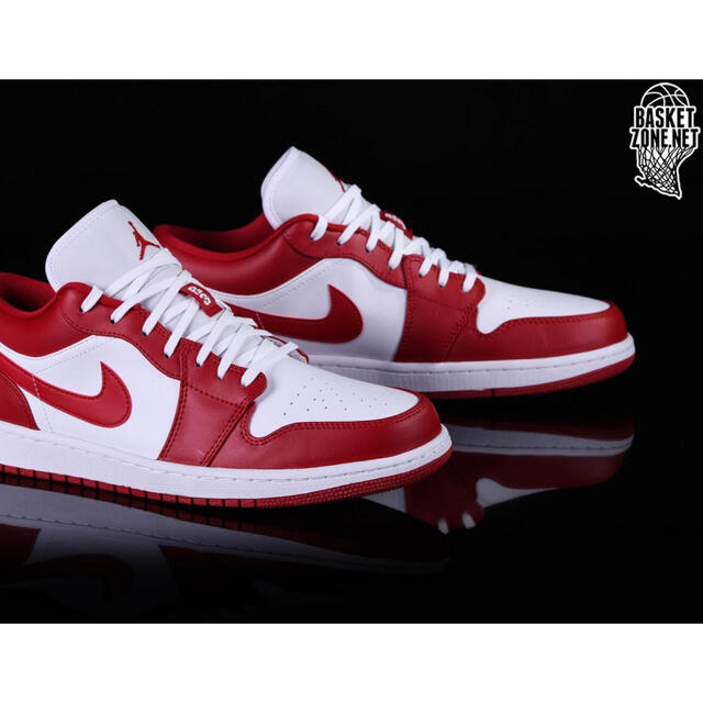 NIKE AIR JORDAN 1 LOW "GYM RED/WHITE"msgm