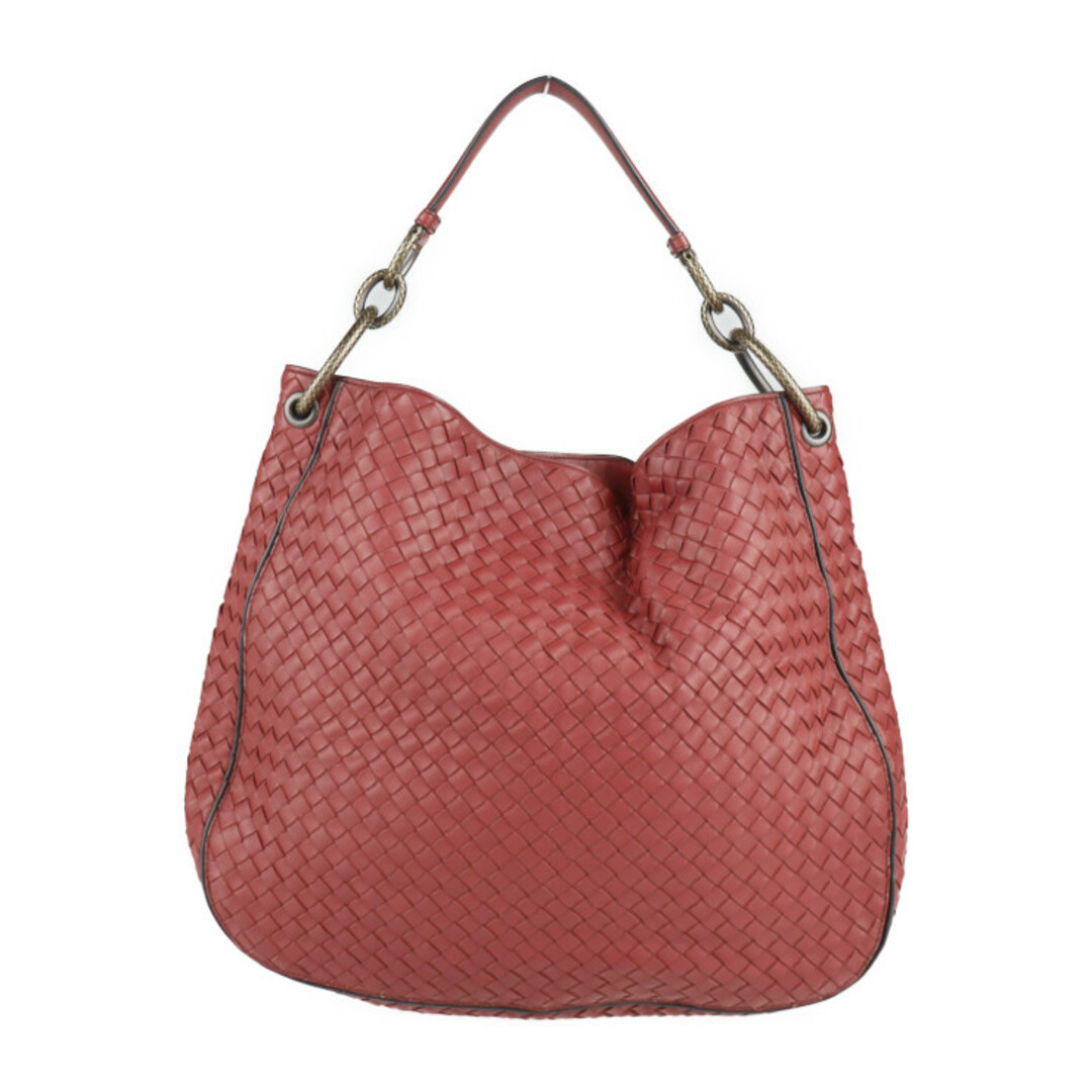 BOTTEGAVENETA ボッテガヴェネタ イントレチャート  ショルダーバッグ 467094 VO0A 6443 レザー   赤茶色系   ワンショルダーバッグ 【本物保証】