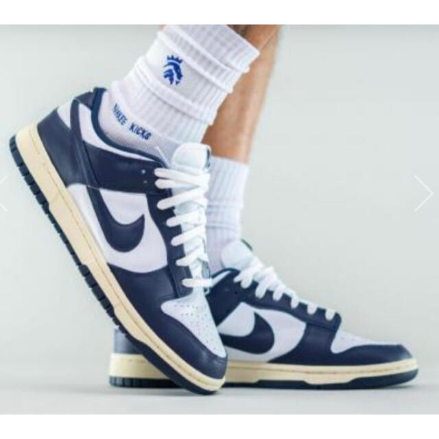 NIKE - NIKE WMNS DUNK LOW ヴィンテージ ネイビー 24cmの通販 by