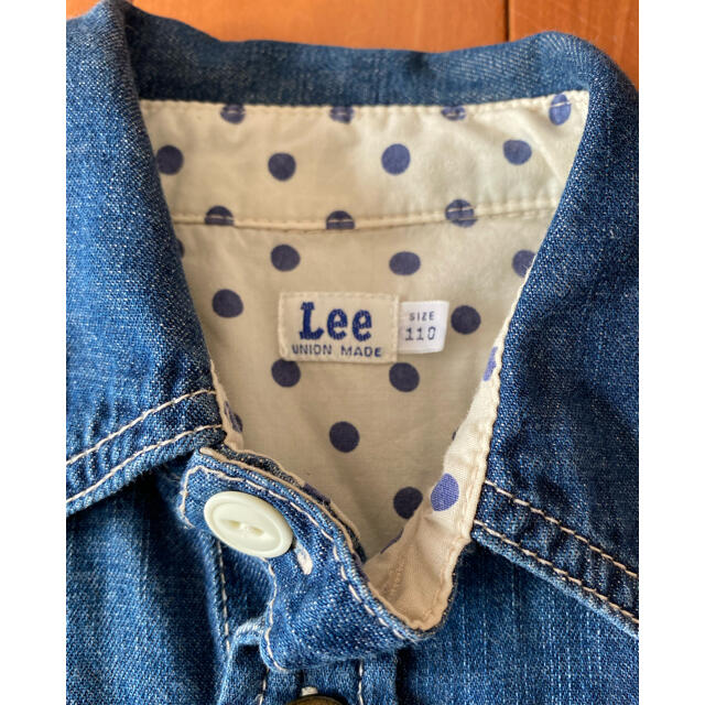 Lee(リー)のLee デニムシャツワンピ　110 キッズ/ベビー/マタニティのキッズ服女の子用(90cm~)(ワンピース)の商品写真