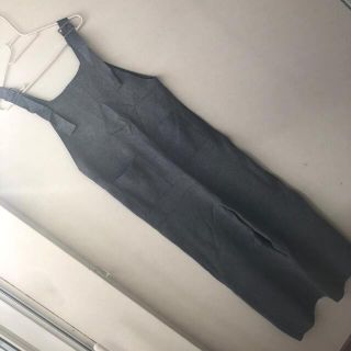 ザラ(ZARA)のZARA ニットサロペット　グレー　S(サロペット/オーバーオール)