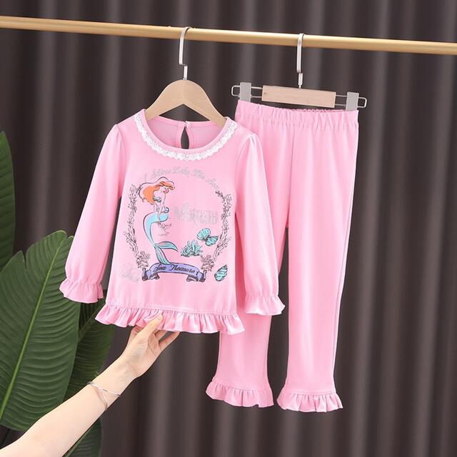 ピンク可愛いプリンセスパジャマキッズパジャマ120の通販 by love baby土日休｜ラクマ