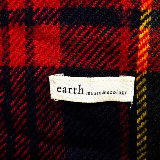 earth music & ecology(アースミュージックアンドエコロジー)のearth music&ecology マフラー 赤チェック レディースのファッション小物(マフラー/ショール)の商品写真