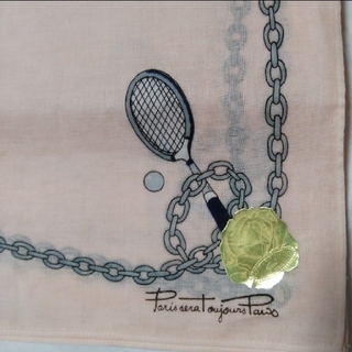 サーモンピンク ハンカチ 4枚 テニス ネックレス(ハンカチ)