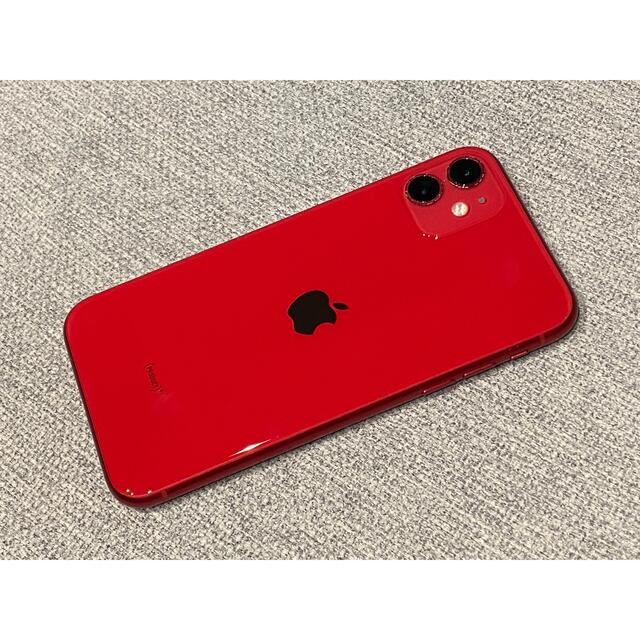 iPhone(アイフォーン)のiPhone 11 PRODUCT RED 128GB SIMフリー スマホ/家電/カメラのスマートフォン/携帯電話(スマートフォン本体)の商品写真